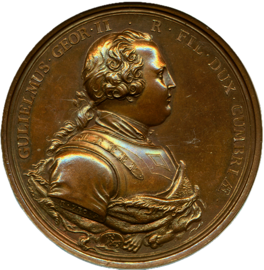 1746 Battle of Culloden 51mm bronze medal MI 613/278 Eimer 604 NGC MS62