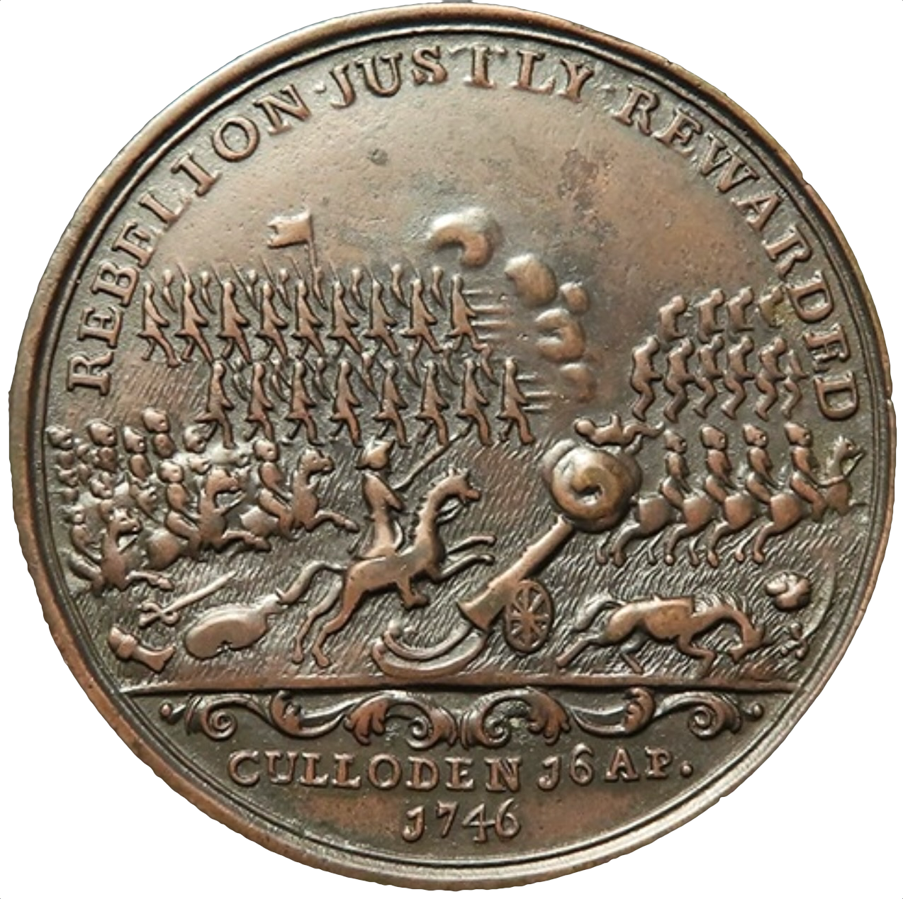 1746 Battle of Culloden 42mm bronze medal MI 612/277 Eimer 605 EF