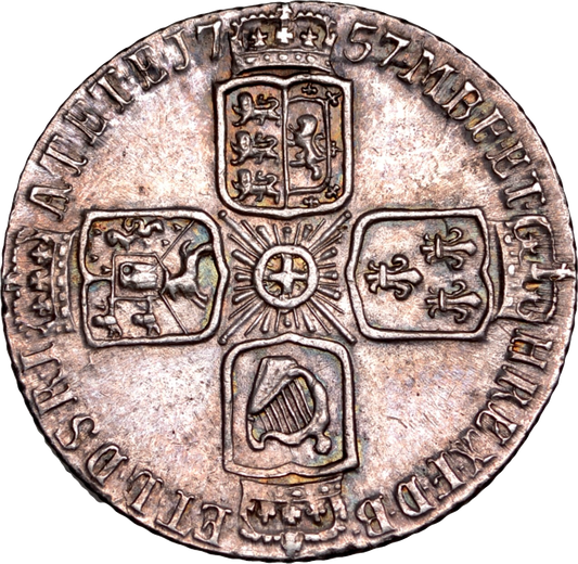 1757 Sixpence Old head Plain in angles S3711 ESC 1762 AUNC