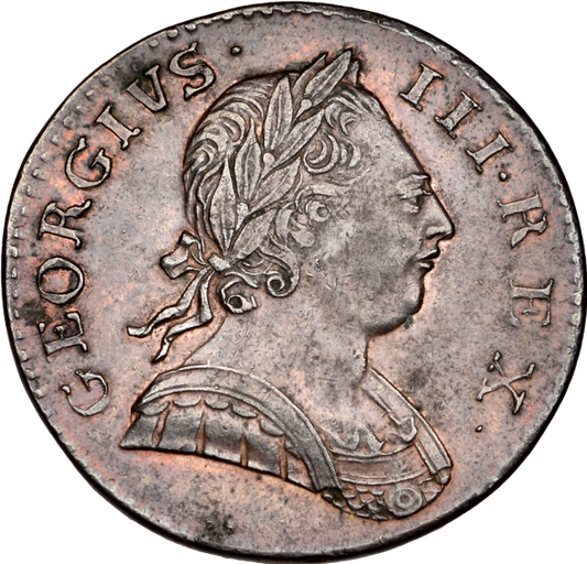 1774 Halfpenny S3774 BMC 907 Scarce VF