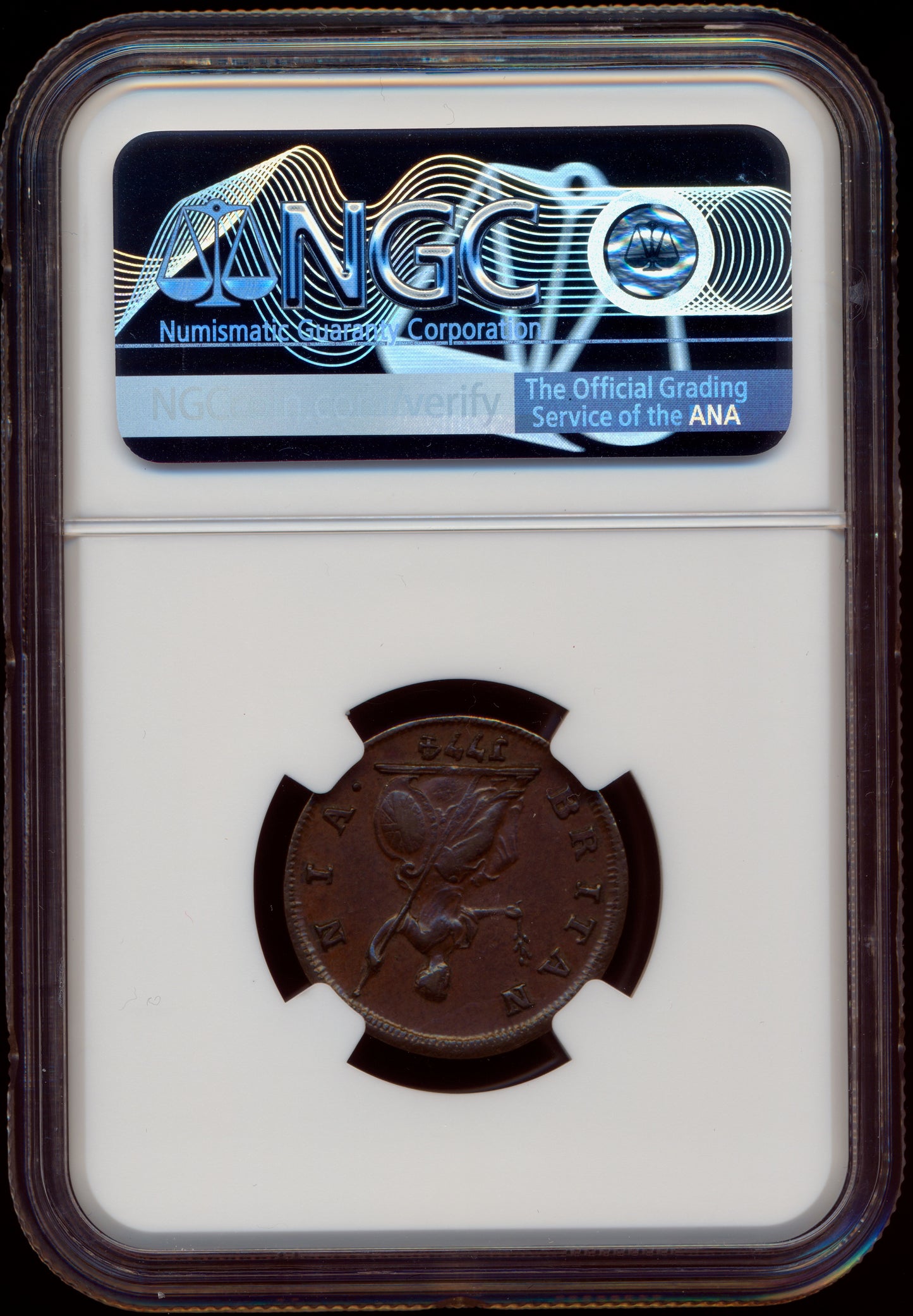 1774 Farthing S3775 BMC 915 AU 55 BN