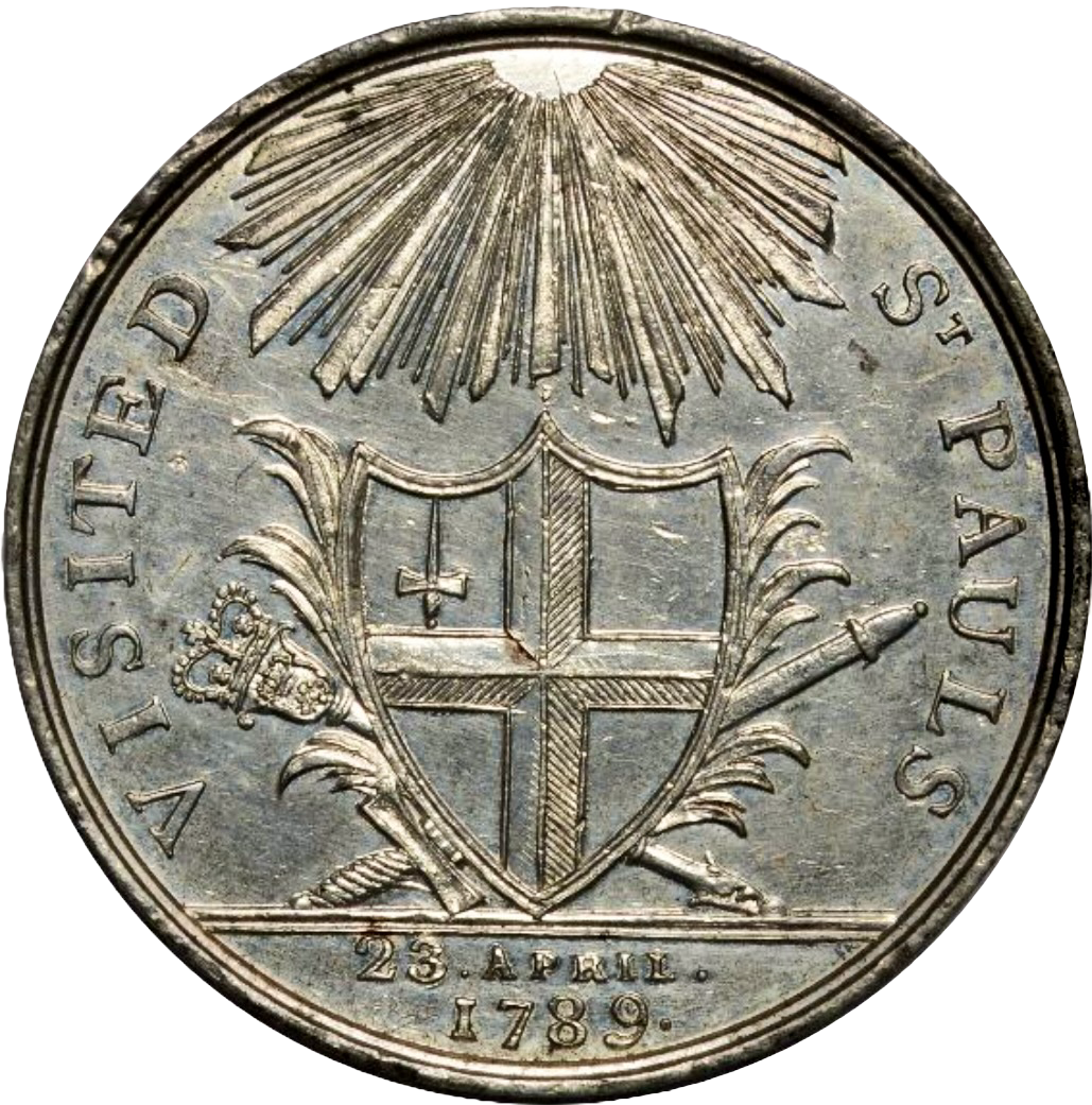 1789 George III Recovery of health 33mm silver medal BHM 294 D&H Middlesex 176