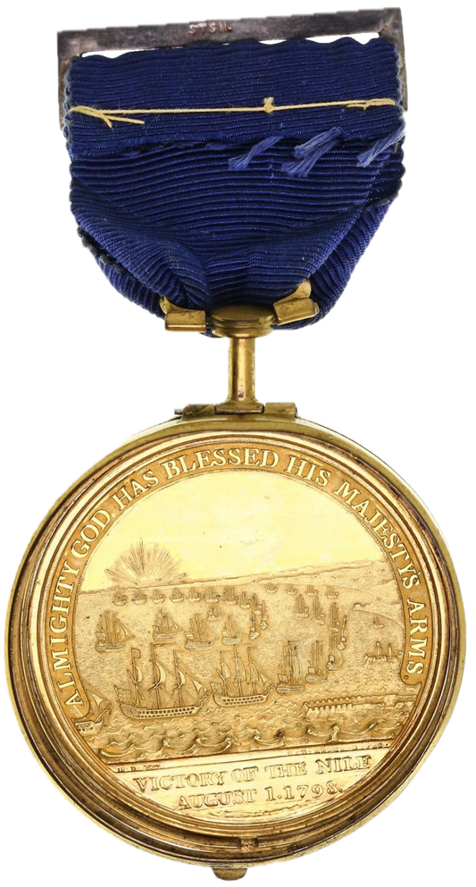 1798 Battle of the Nile Davison's 47mm gilt-bronze medal BHM 447 E890