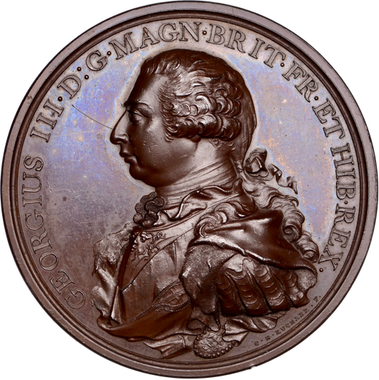 1800 George III Preserved from Assassination 48mm copper medal BHM 483 E916