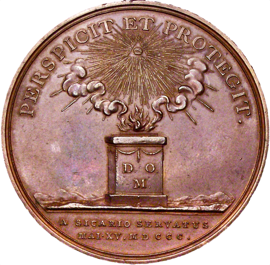 1800 George III Preserved from Assassination 48mm copper medal BHM 483 E916