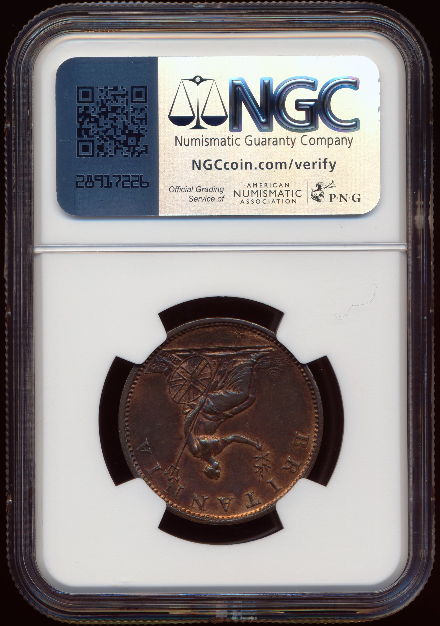 1806 Halfpenny S3781 BMC 1376 No berries UNC