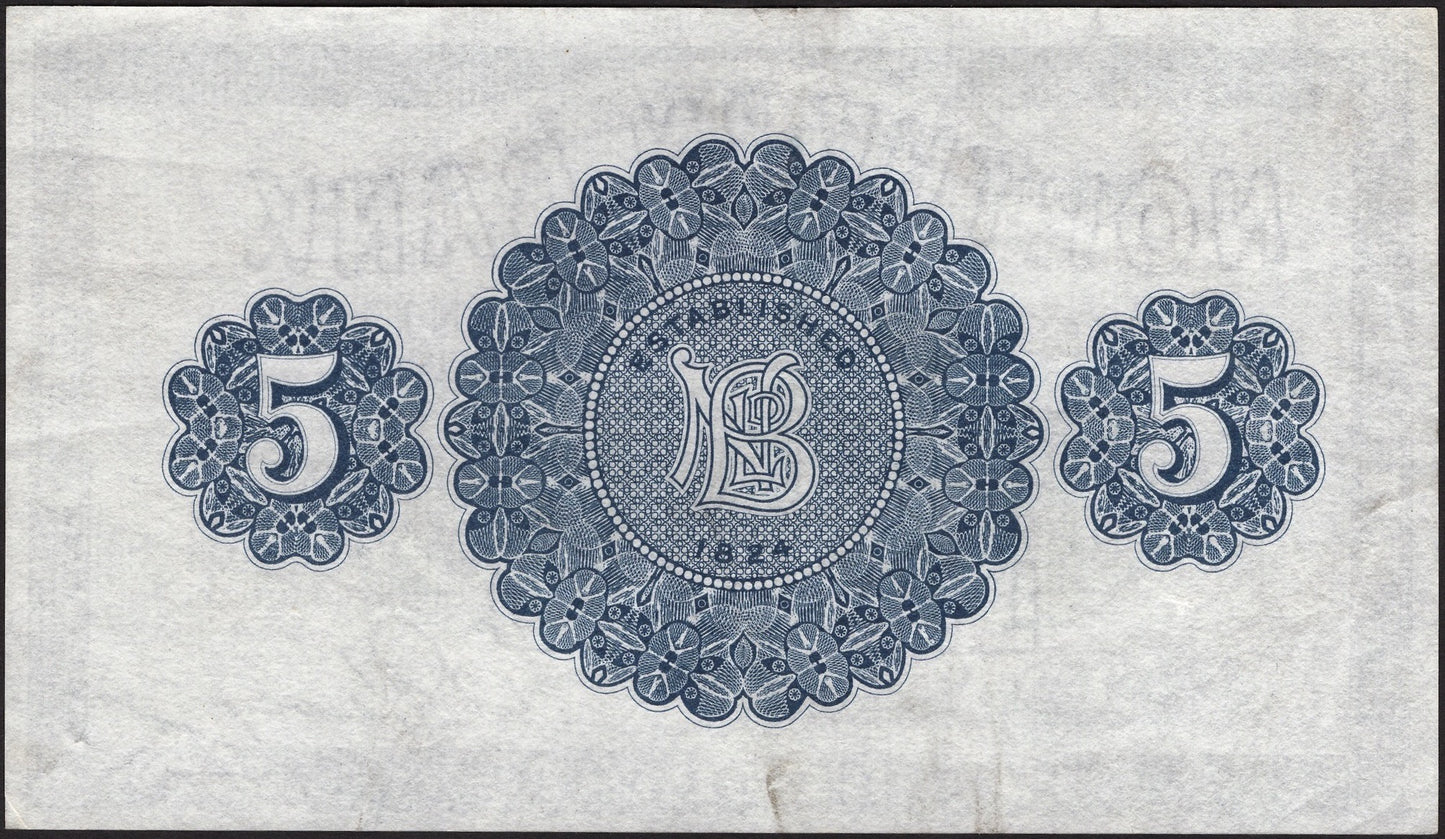 NORTHERN IRELAND P.180b NI613d 1942 Northern Bank £5 AUNC