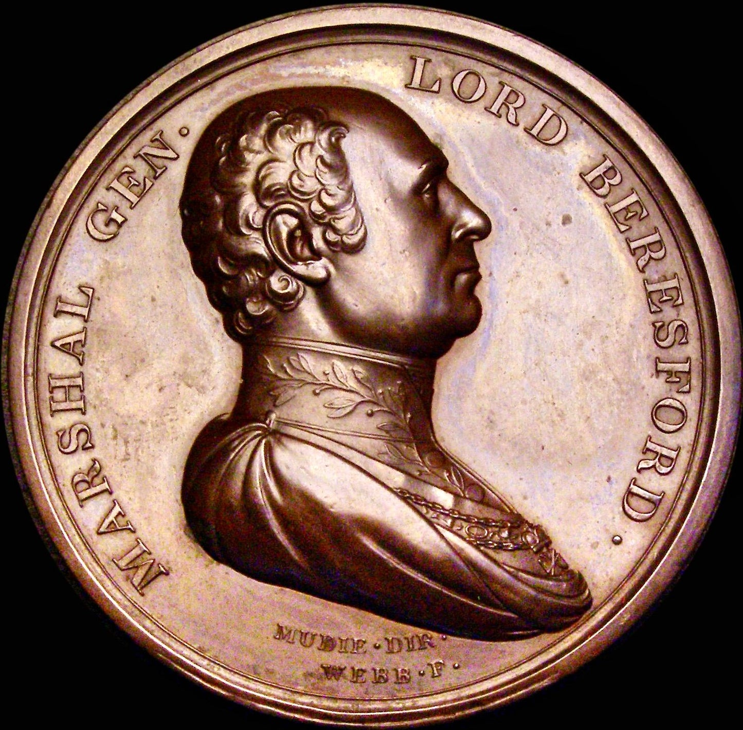 1811 Battle of Albuera 41mm copper medal by T Webb BHM 718 E1017