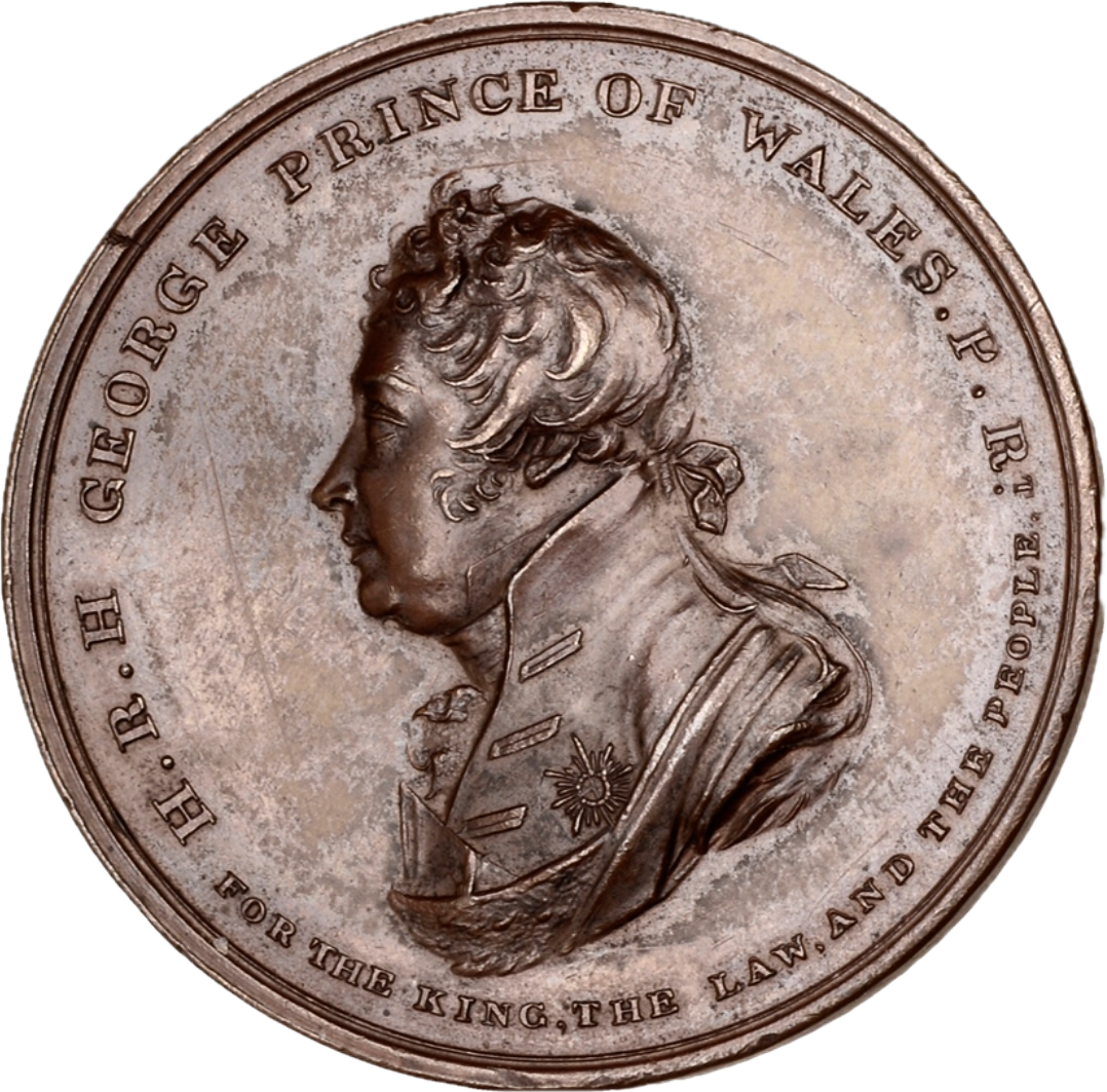 1811 Prince Regent Appointment 38mm bronze medal BHM 709 EF