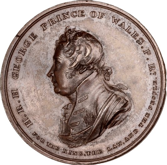 1811 Prince Regent Appointment 38mm bronze medal BHM 709 EF