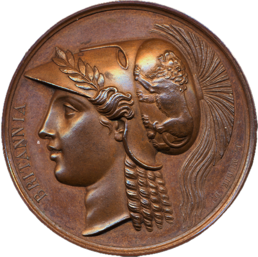 1814 Treaty of Paris, Peace in Europe 41mm bronze medal by JP Droz BHM 825 E 1046