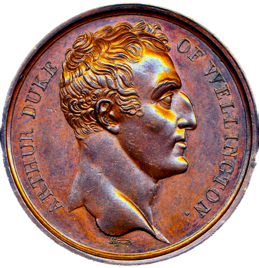 1815 English Army enters Paris 41mm bronze medal BHM 889 E1077 EF/VF
