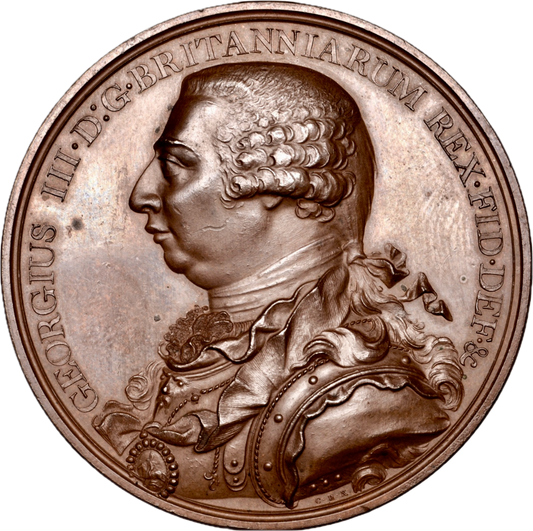 1820 King's Death 48mm copper medal BHM 991 E 1121