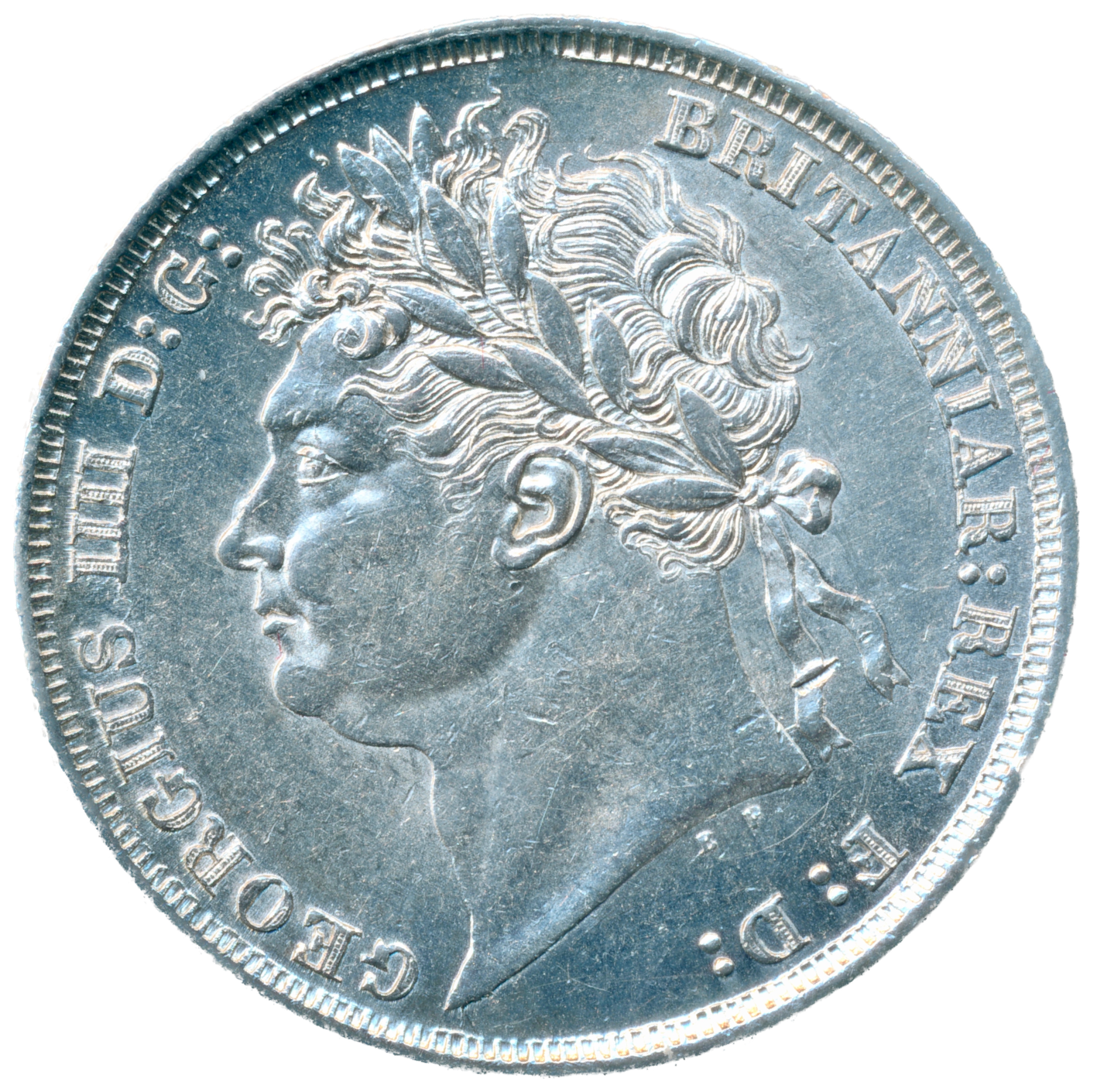1825 Shilling Laureate head S3811 ESC 2402 GEF