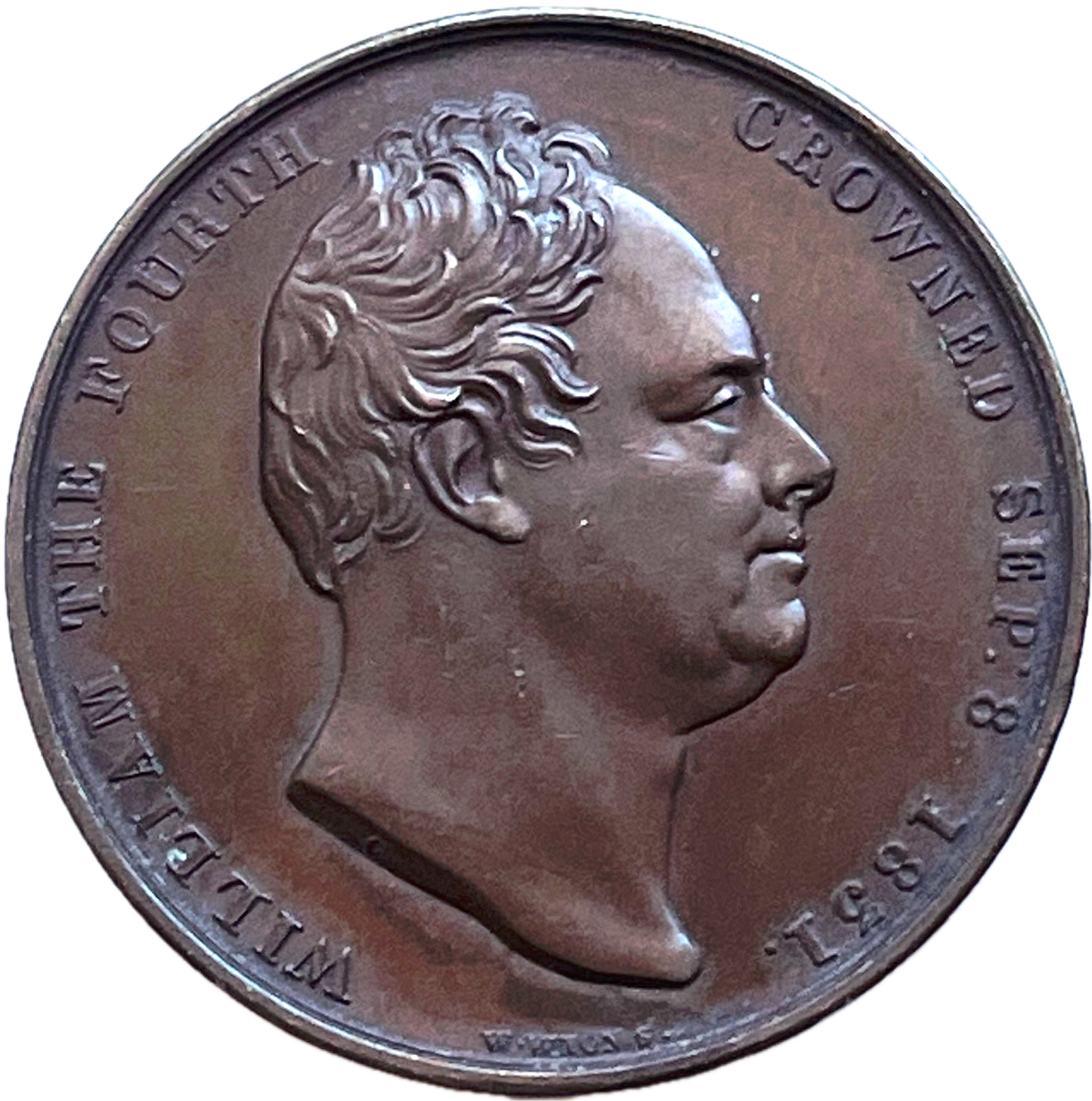 1831 Coronation bronze medal by W Wyon E 1251 BHM 1475