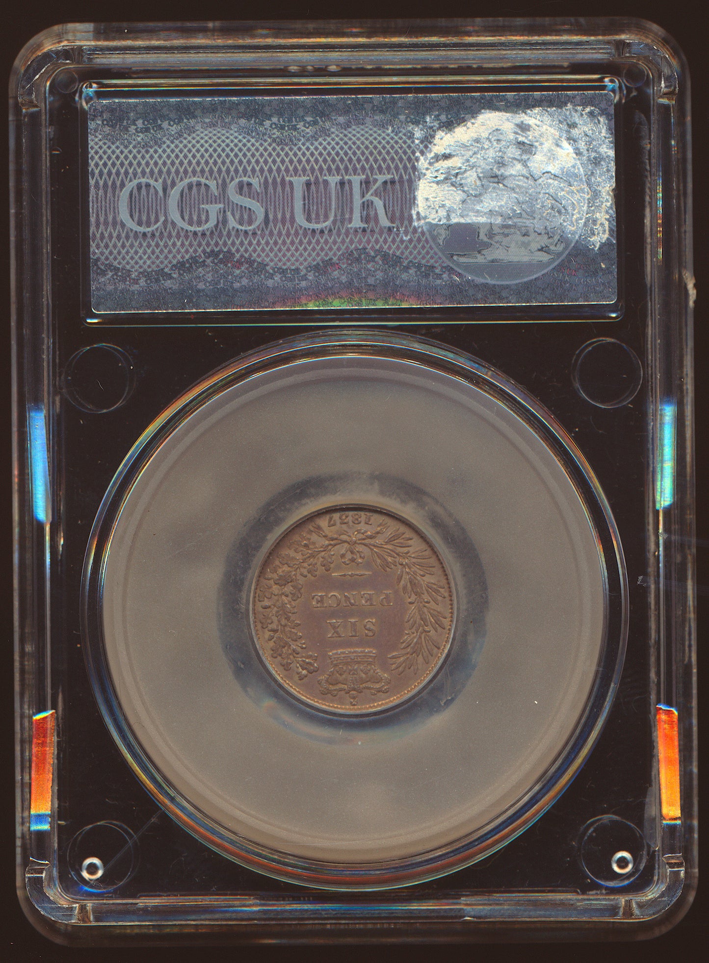1837 Sixpence S3836 ESC 2512 Scarce EF CGS55