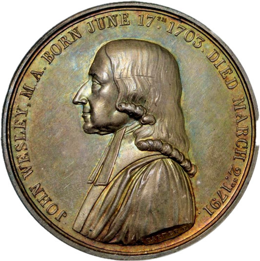 1839 Centenary of Wesleyan Methodism 48.5mm silver medal BHM 1897 E 1329b MS63