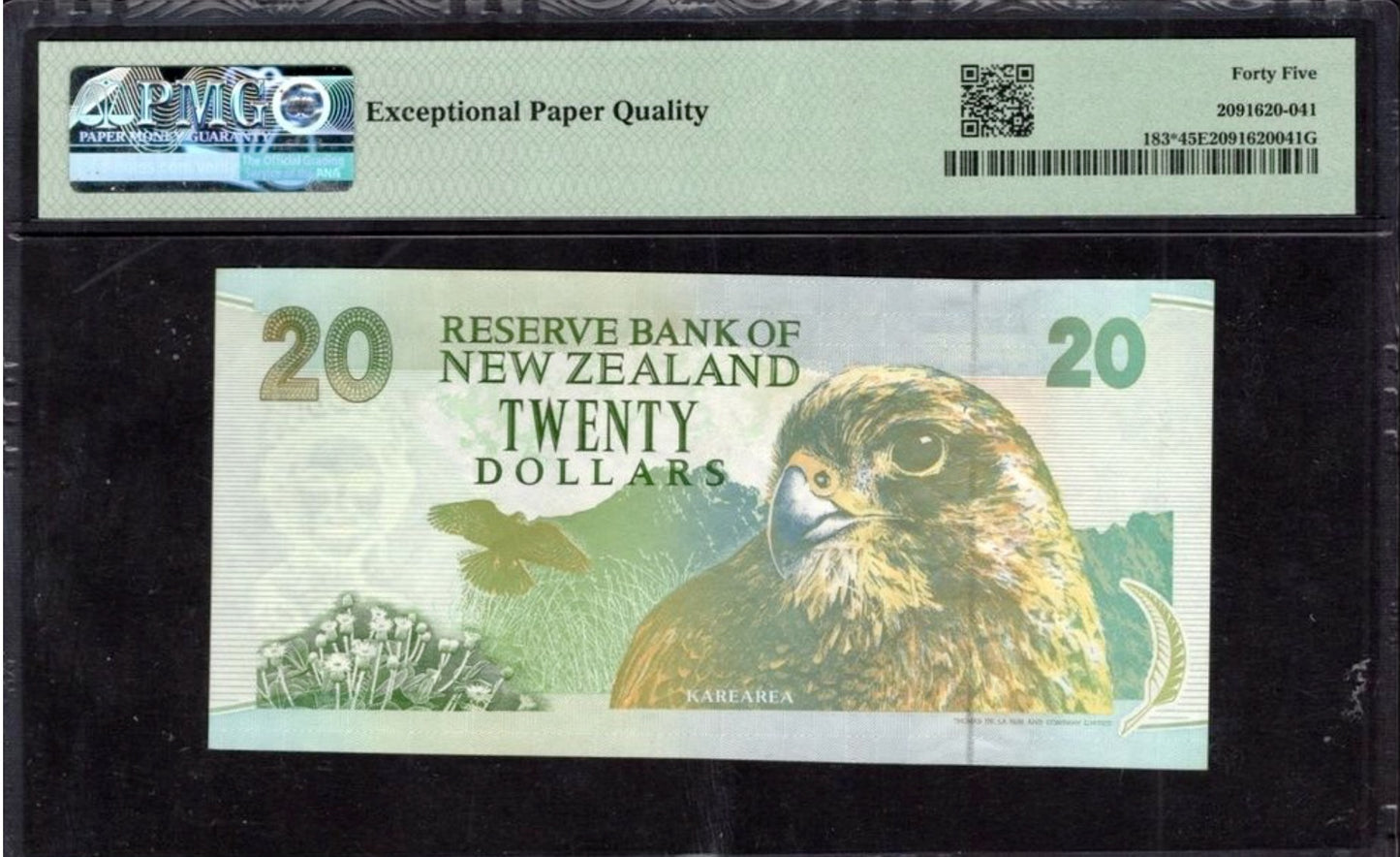 NEW ZEALAND P.183r 1994 $20 Replacement note CHOICE EF 45 EPQ
