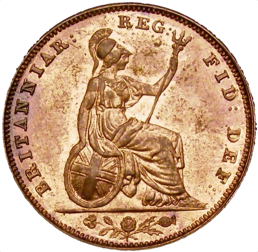 1840 Farthing S3950 BMC 1559 Colon after DEF Narrow date UNC