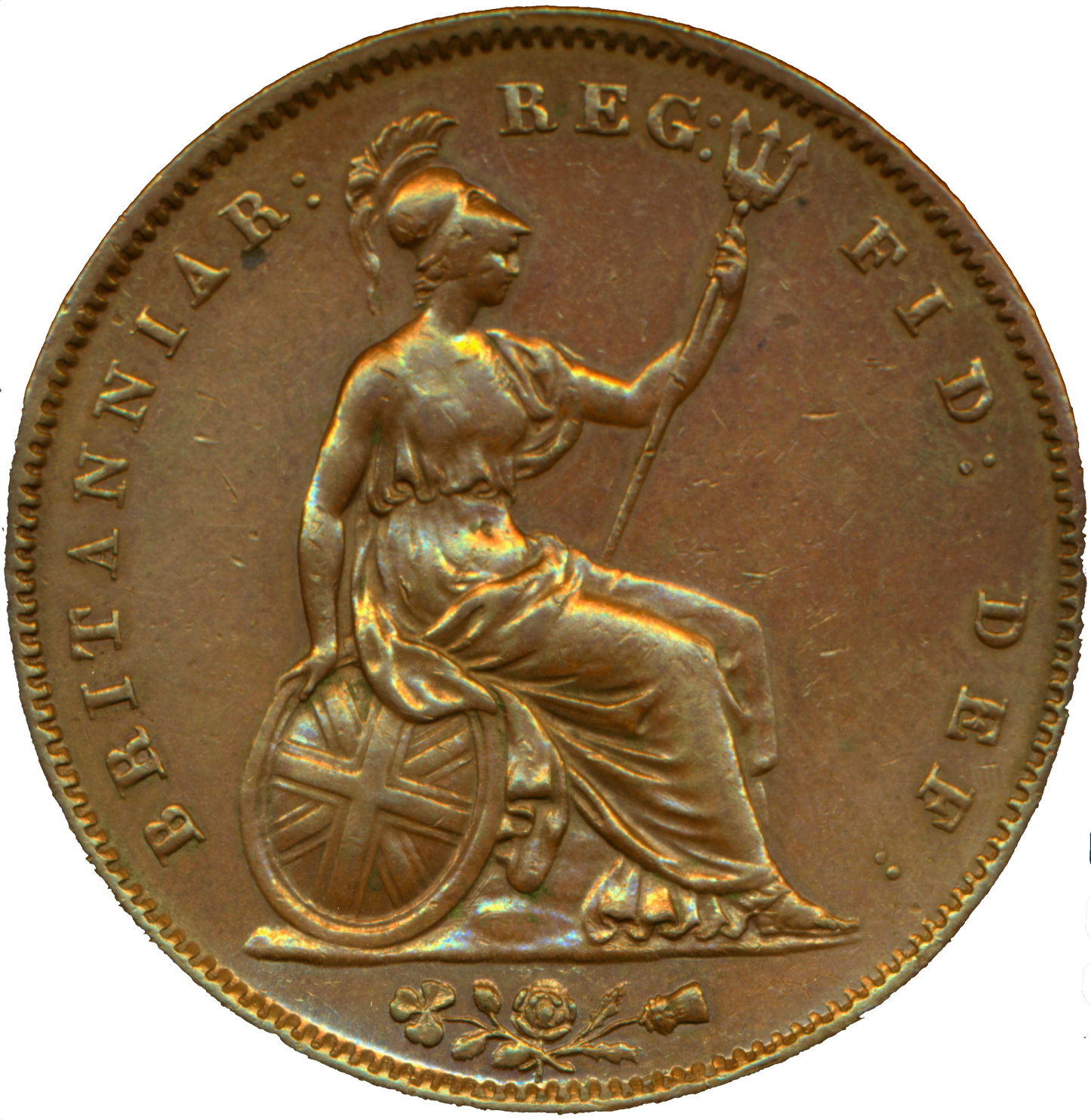 1845 Penny S3948 BMC 1489 Scarce AUNC