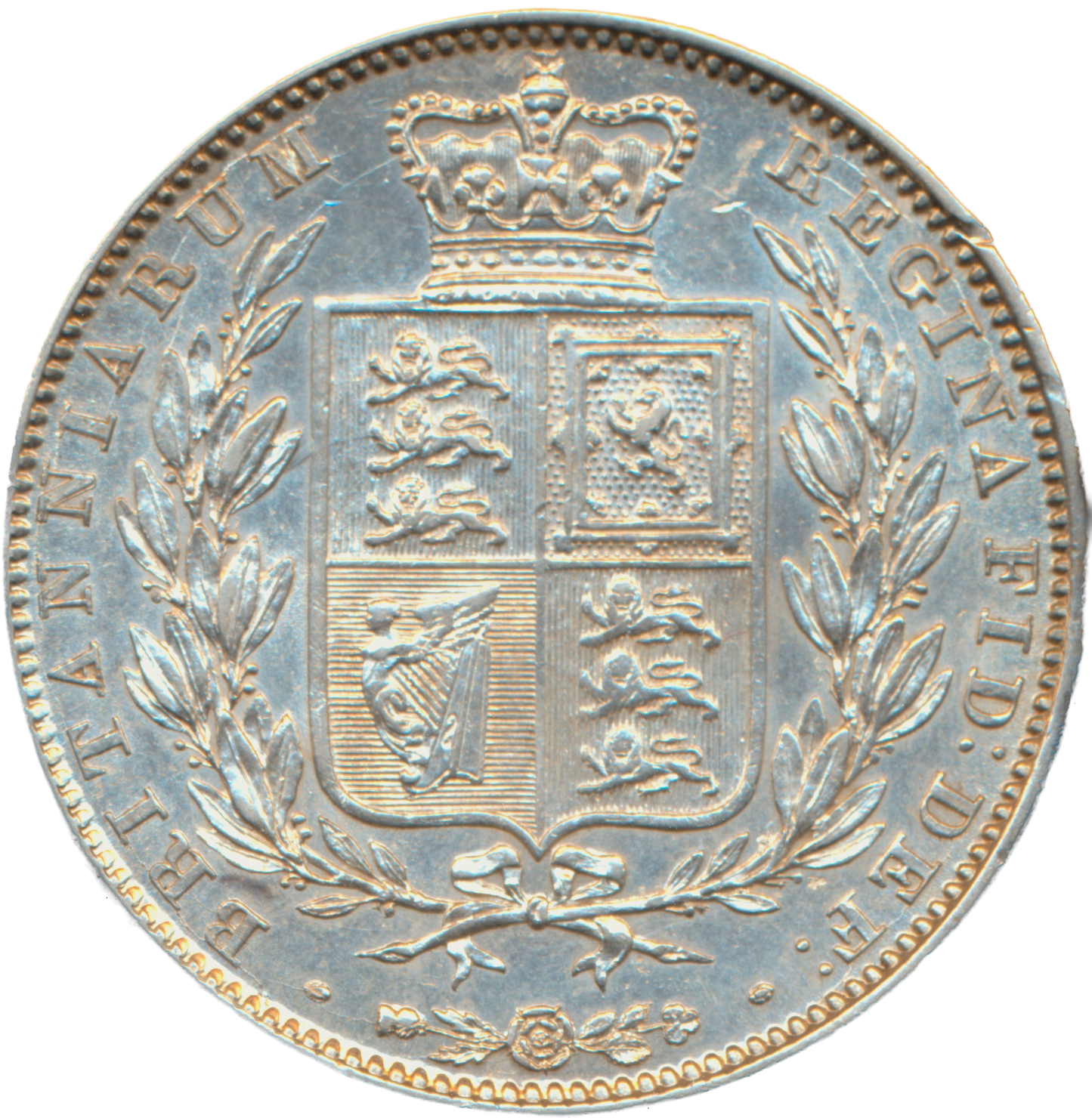 1845 Halfcrown S3888 ESC 2722 EF/NEF