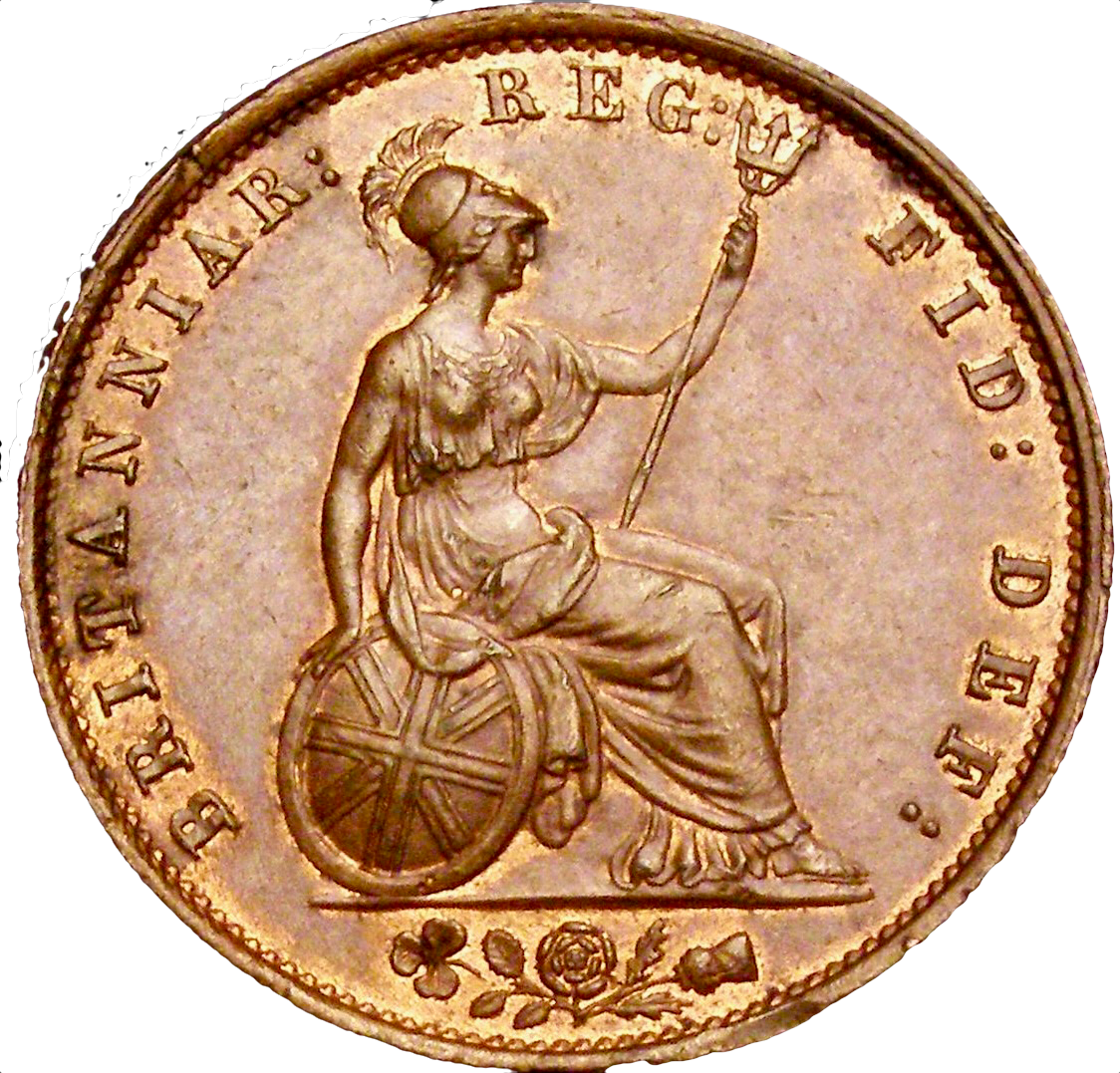 1853 Halfpenny S3949 BMC 1539 UNC