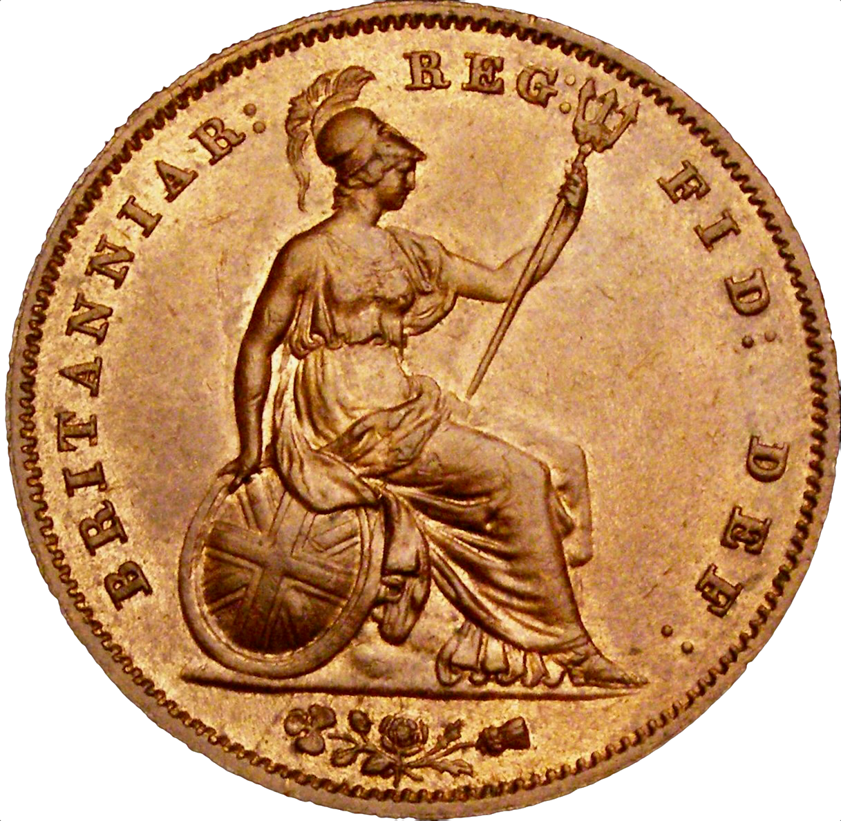 1855 Penny S3948 BMC 1508 Far colon Ornamental trident UNC