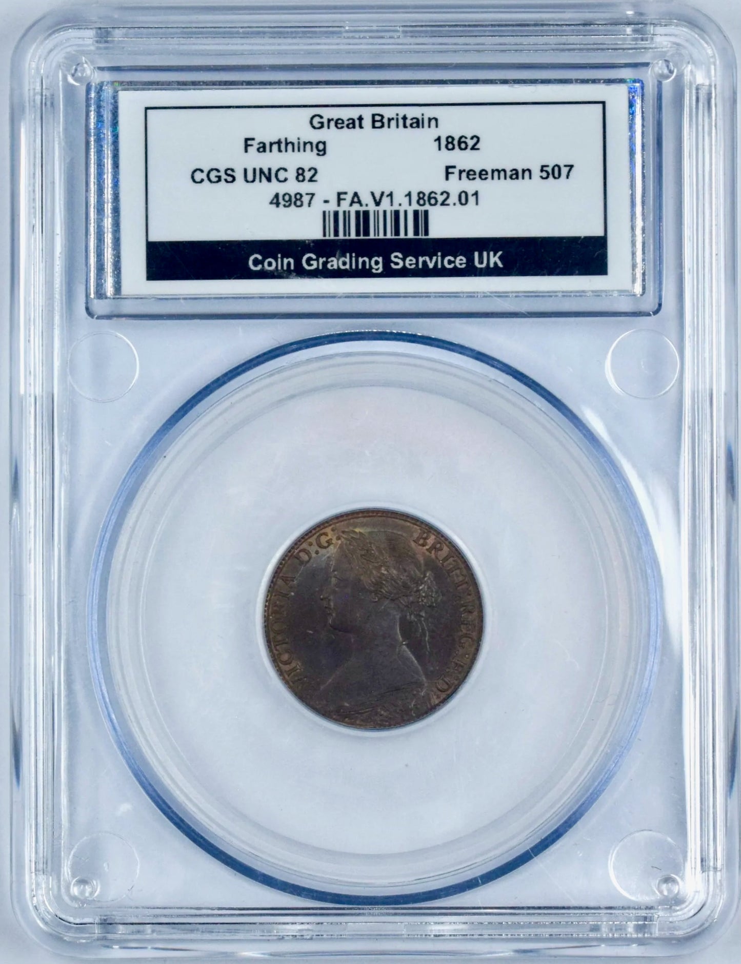 1862 Farthing S3958 F 507 CGS82 UNC