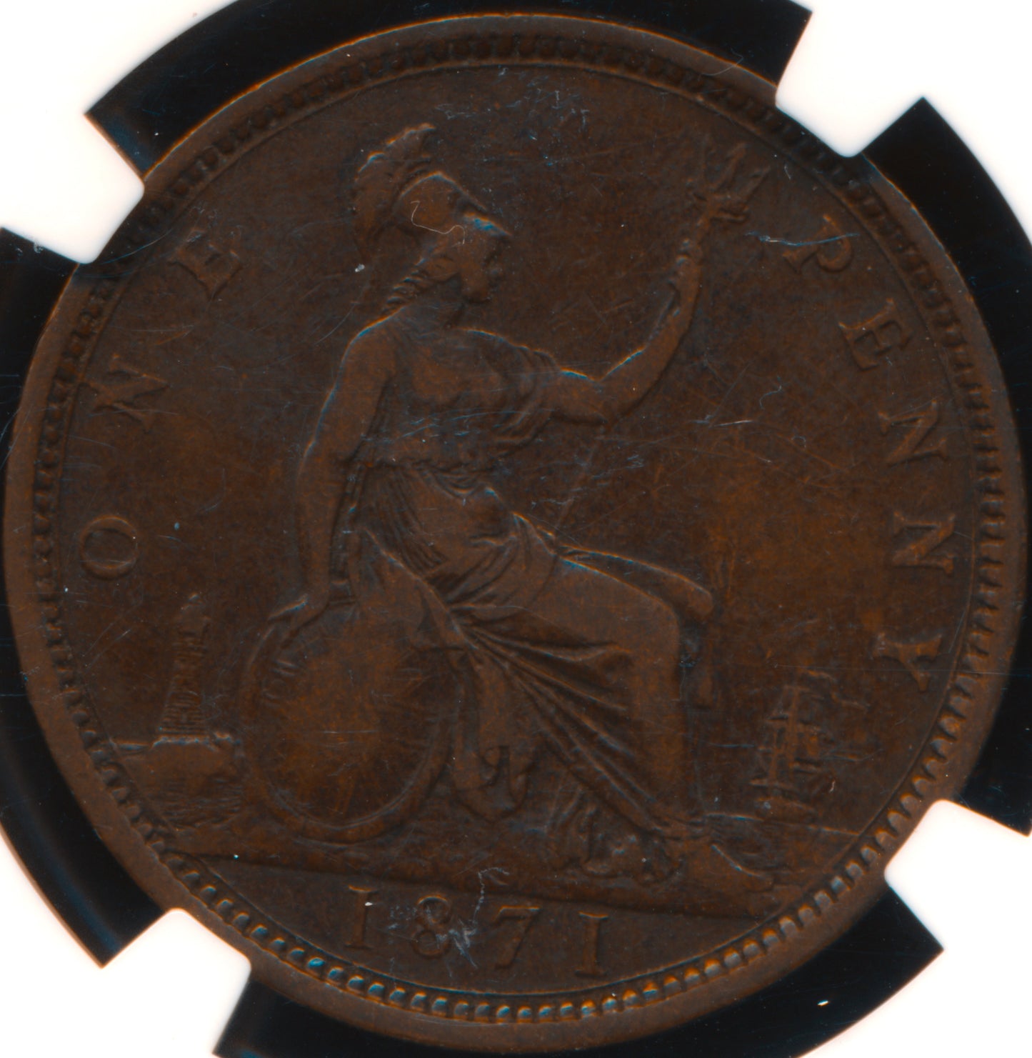 1871 Penny F61 VF 25
