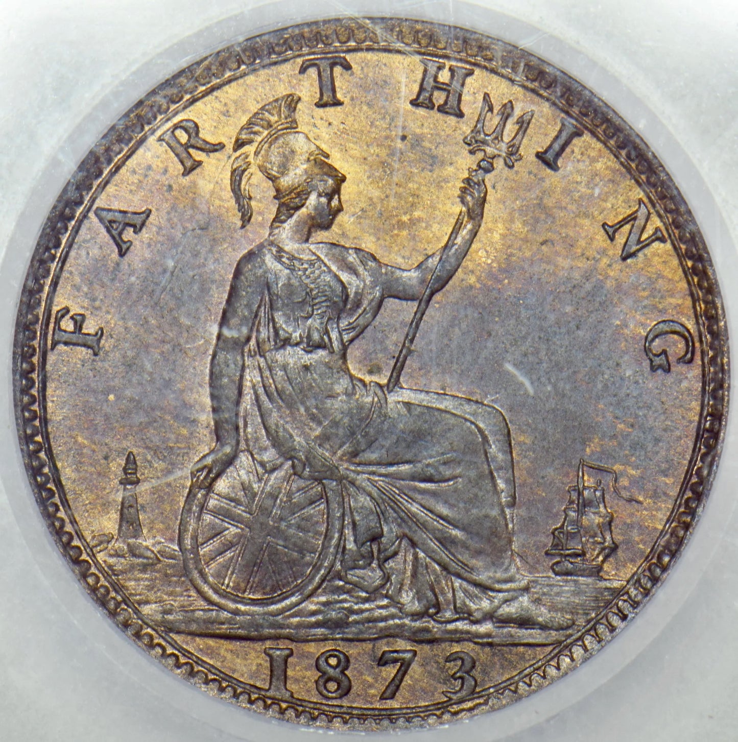 1873 Farthing S3958 F 524 Low 3 CGS82 UNC