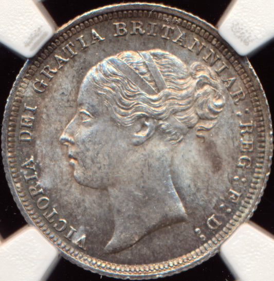 1886 Sixpence Third young head S3912 ESC 3260 MS63