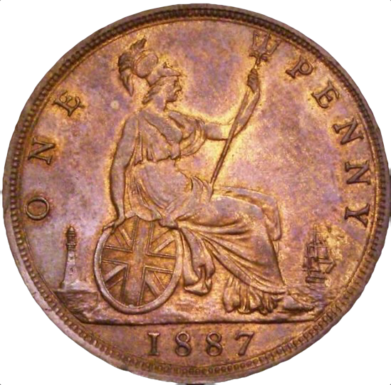 1887 Penny F125 GEF