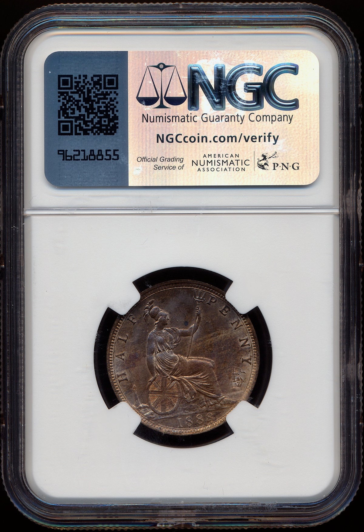 1888 Halfpenny F 359 UNC MS64RB