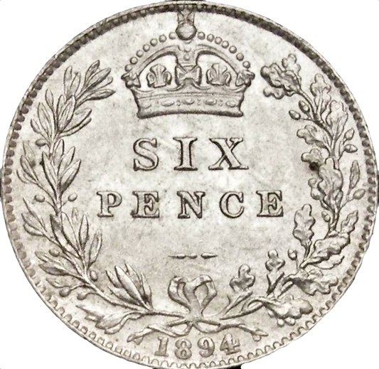 1894 Sixpence S3941 ESC 3287 Scarce UNC