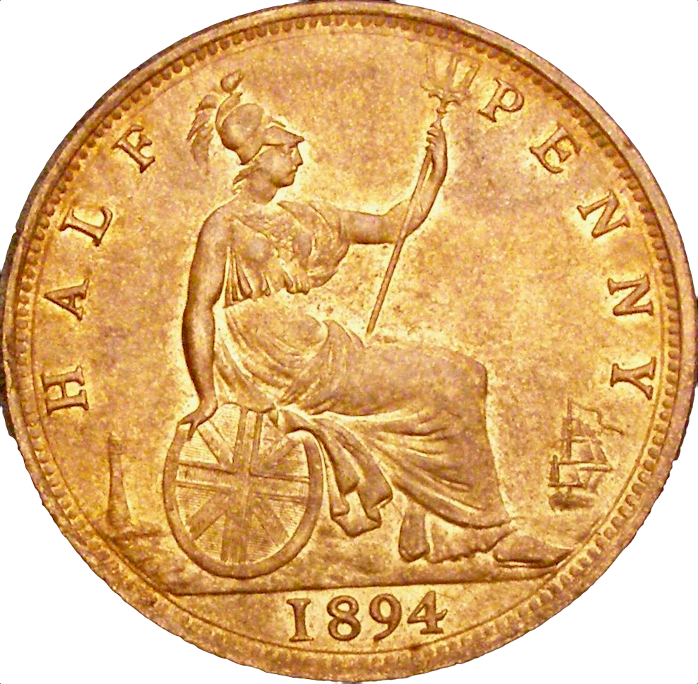 1894 Halfpenny F 369 UNC