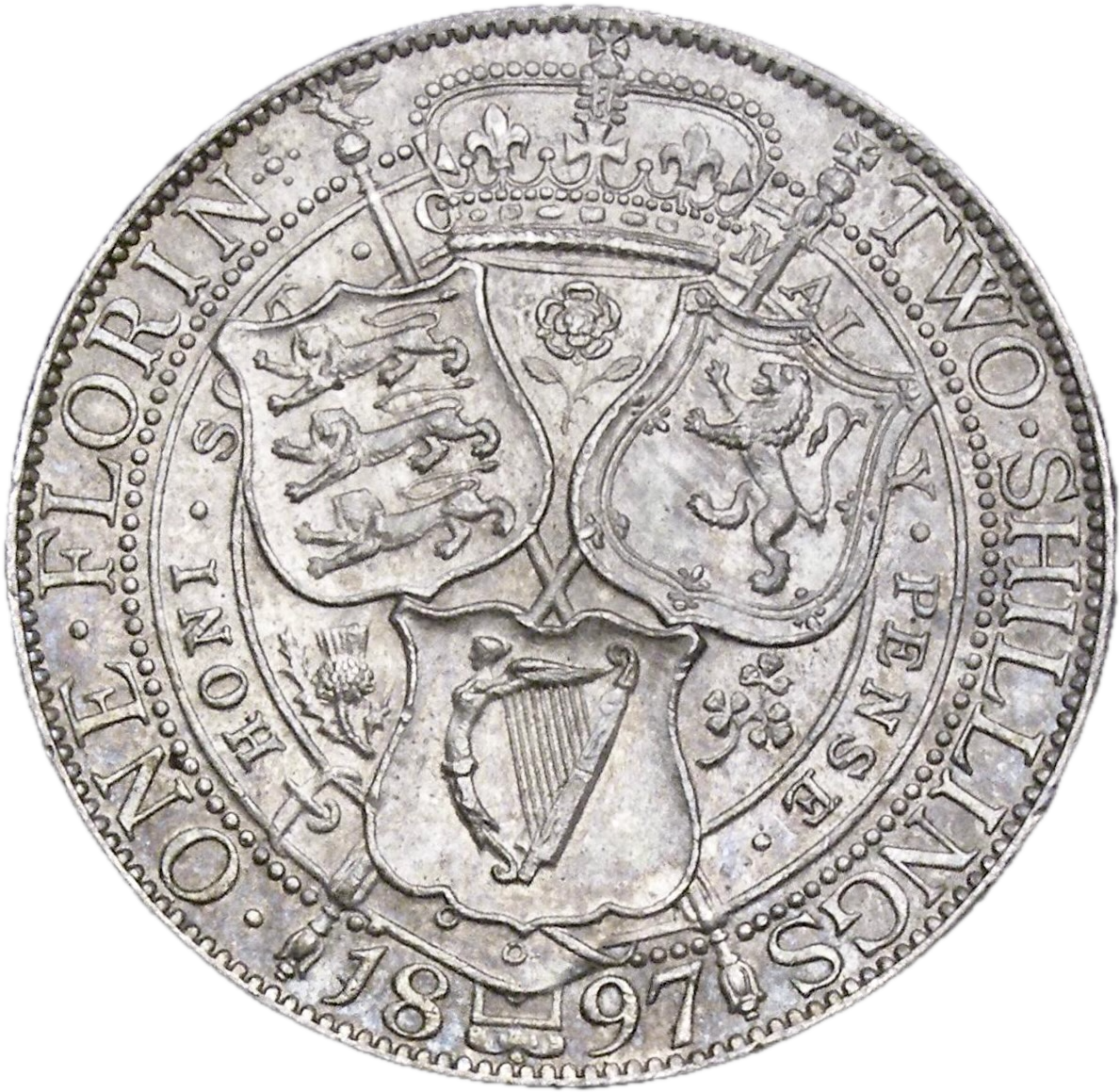 1897 Florin S3939 ESC 2967 AUNC/UNC