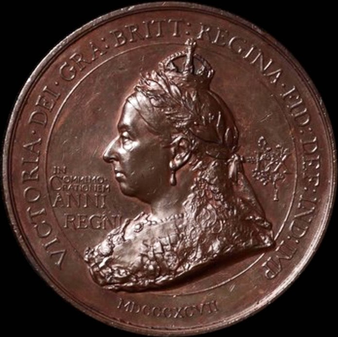1897 Diamond Jubilee 76mm bronze medal BHM 3511 E1816