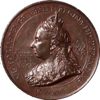 1897 Diamond Jubilee 76mm bronze medal BHM 3511 E1816