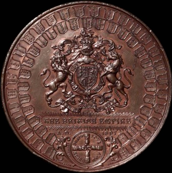 1897 Diamond Jubilee 76mm bronze medal BHM 3511 E1816