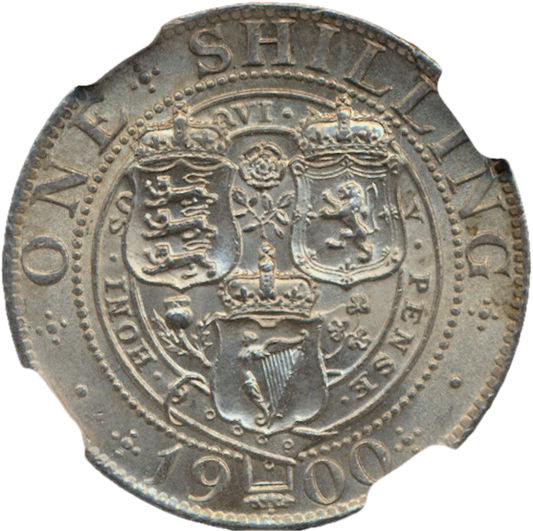 1900 Shilling S3940A ESC 3165 UNC MS63