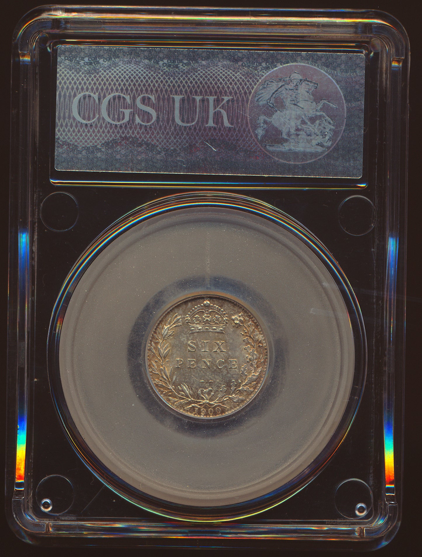 1900 Sixpence Old veiled head S3941 ESC 3293 UNC CGS 80