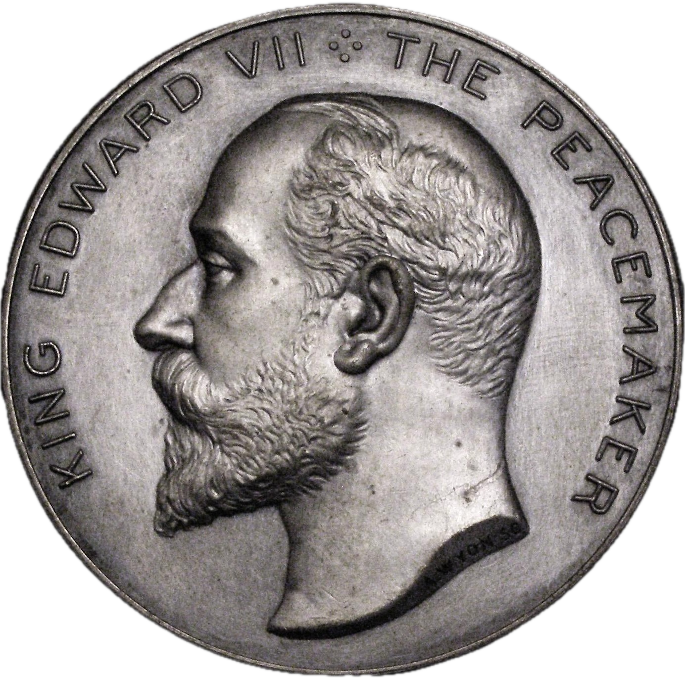 1906 Inter-Parliamentary Union Conference 51mm silvered bronze medal by A Wyon E1891 BHM 3941