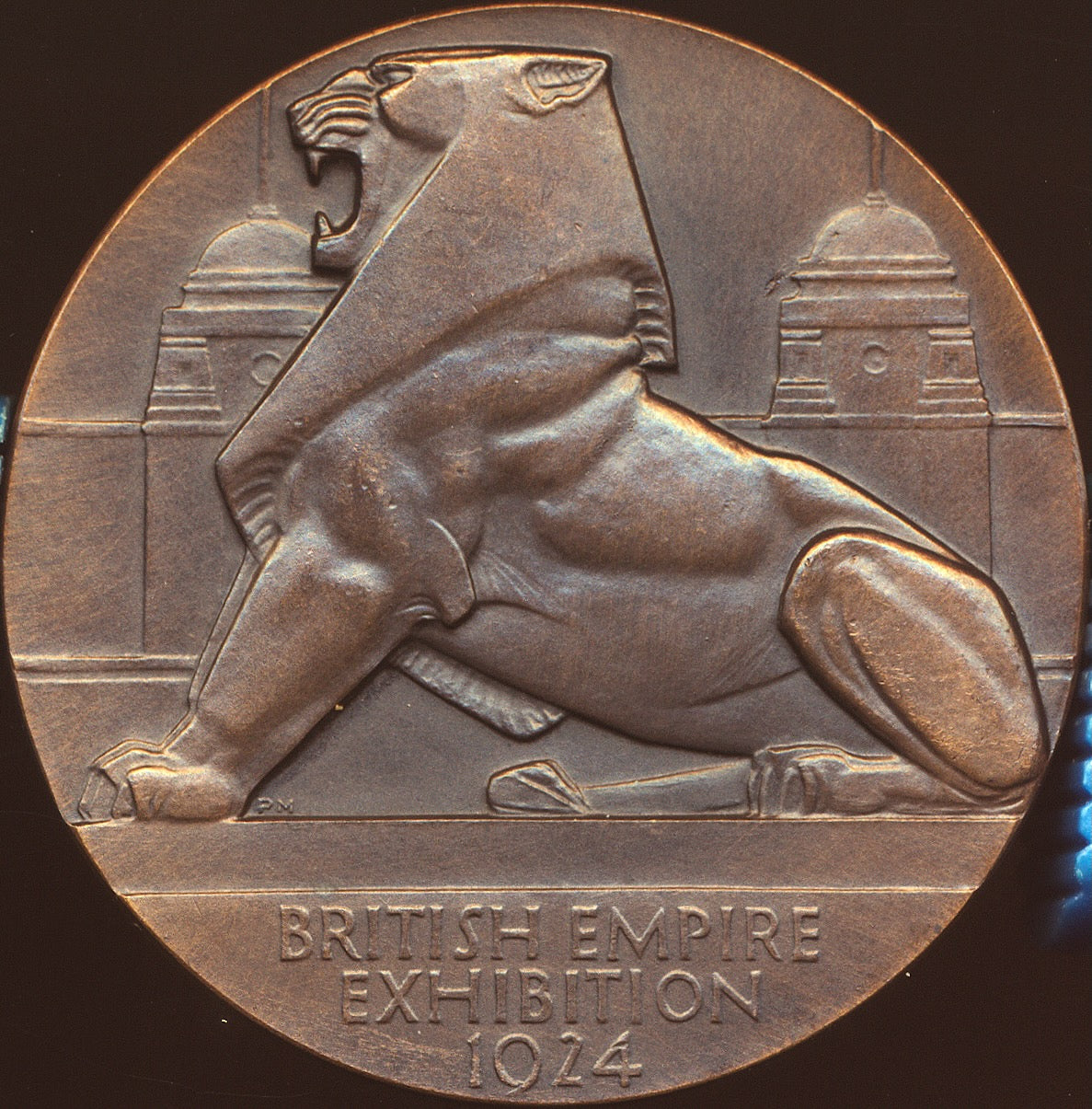 1924 British Empire Exhibition 51mm bronze medal in box BHM 4193 E1987