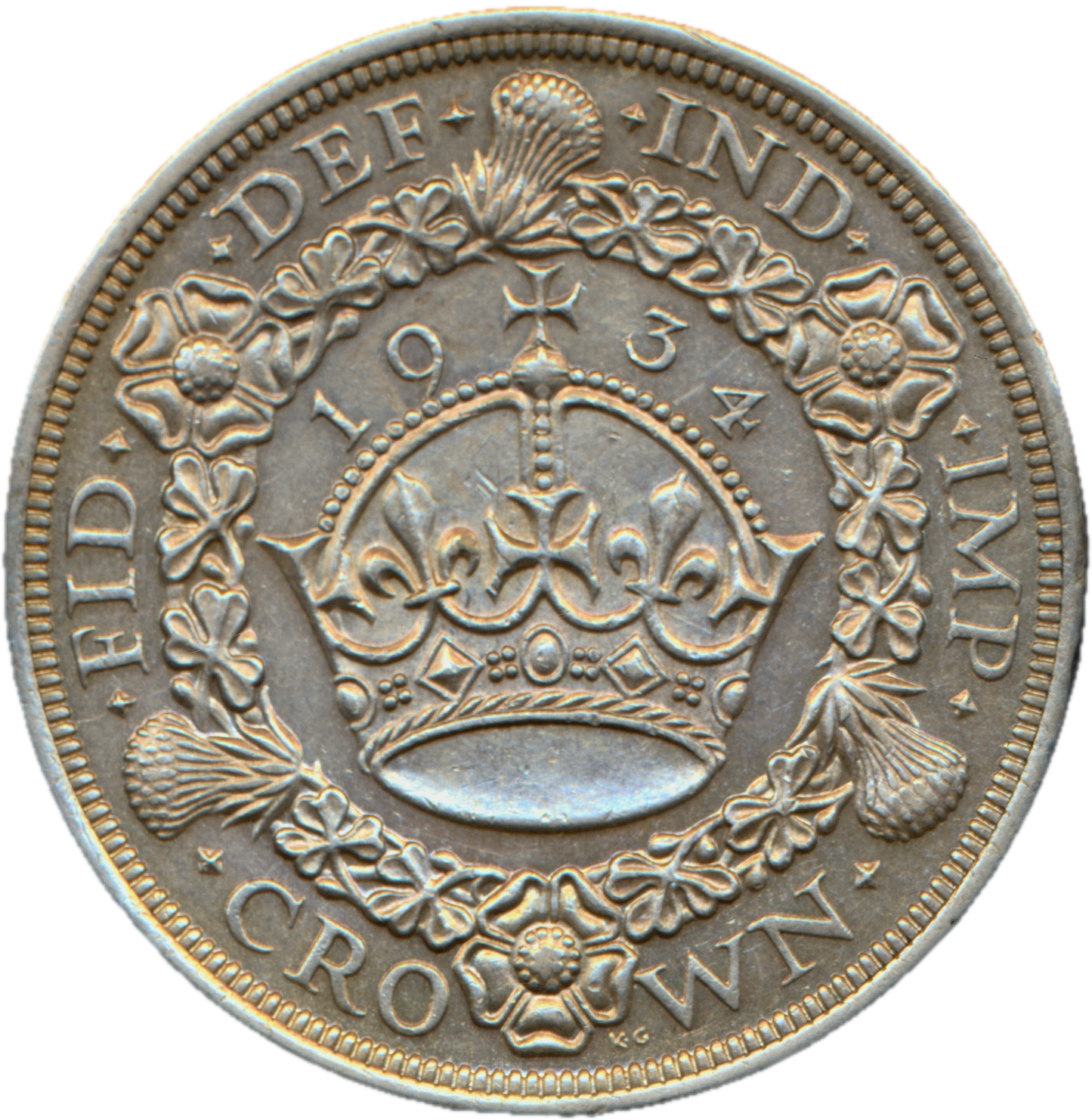 1934 Crown S4036 ESC 3647 Very rare (R2) EF/AUNC