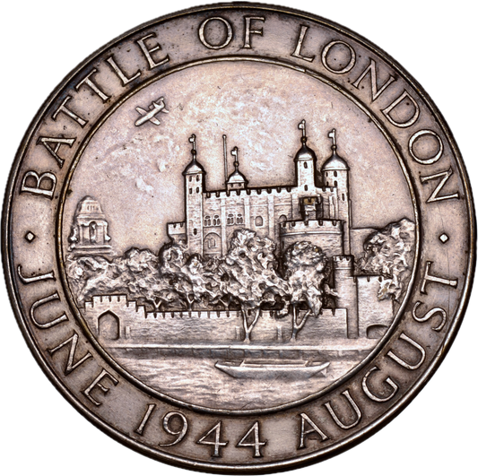 1944 Battle of London 57mm silver medal E 2066