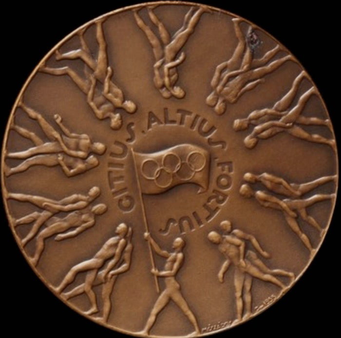 1956 Olympic Games Melbourne 63 mm bronze Participants Medal in original capsule
