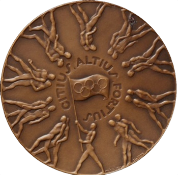 1956 Olympic Games Melbourne 63 mm bronze Participants Medal in original capsule