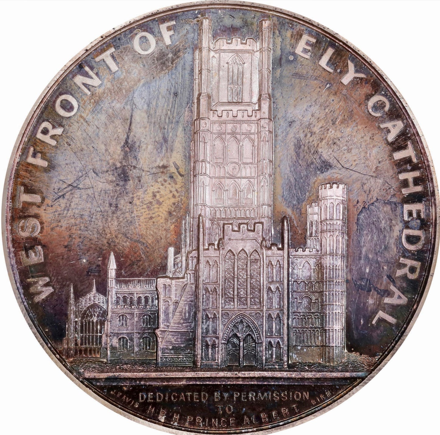 1975 Ely Cathedral 61mm silver medal (original dies by J Davis) BHM 2368 MS65