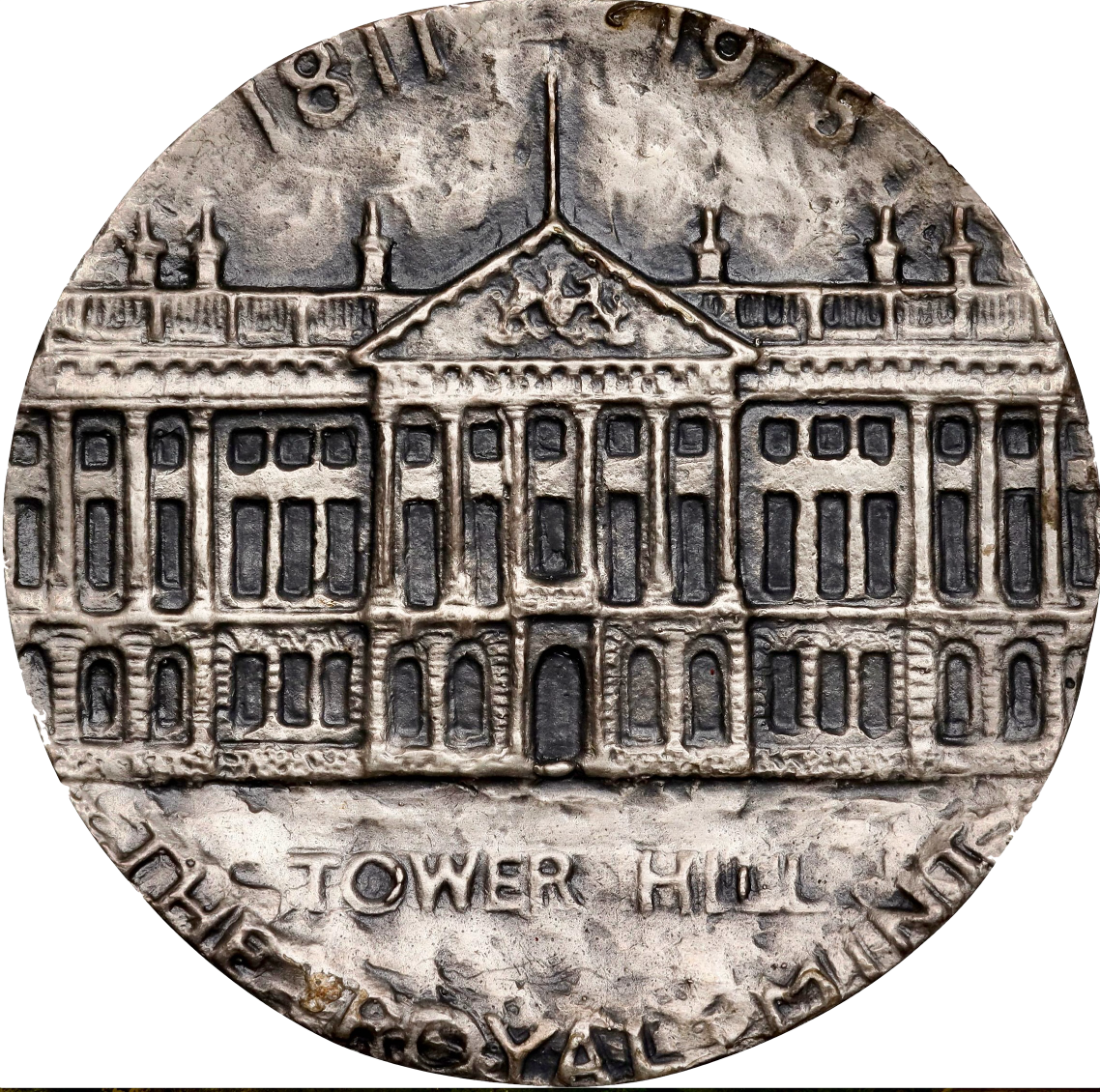 1975 Royal Mint End of London Production 53mm silver medal in box of issue E 2132
