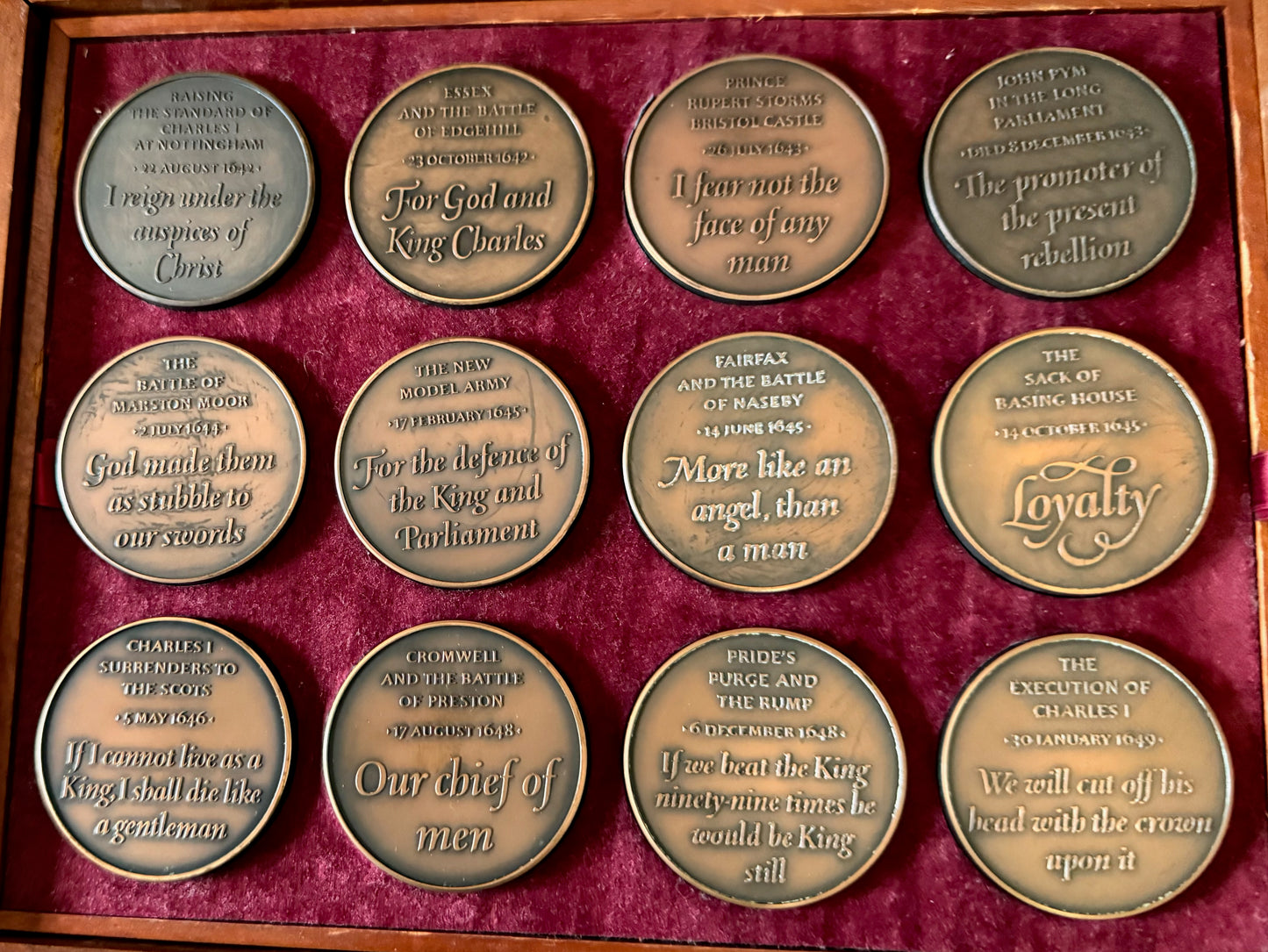 1992 350th Anniversary of the Civil War Medal Box Set